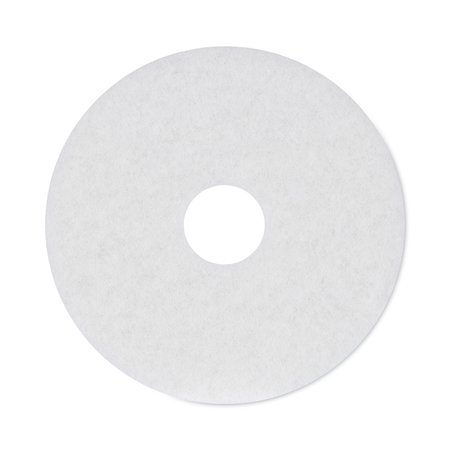 BOARDWALK Polishing Floor Pads, 15" Diameter, White, PK5 BWK4015WHI